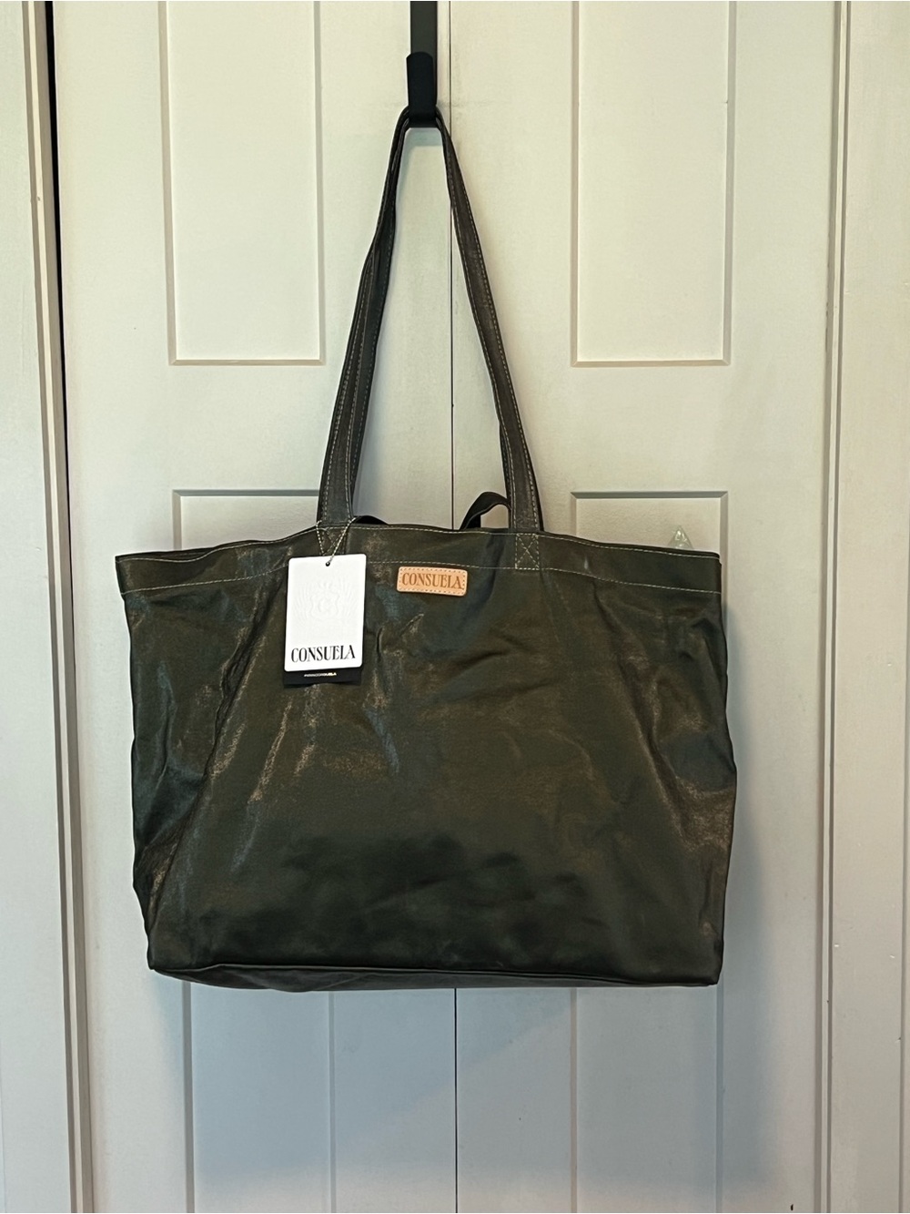 Consuela Green Metallic Zach Grab N Go Jumbo Bag